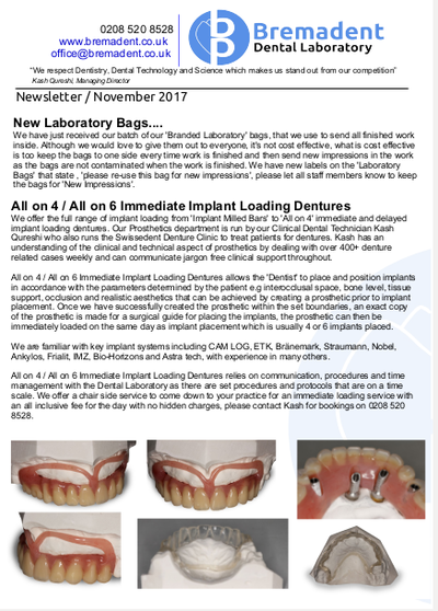 Dental Laboratory Newsletter Nov 2017